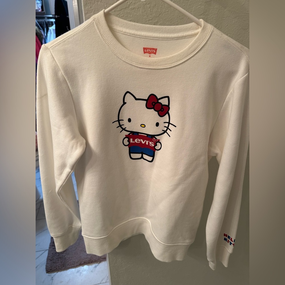 Levi's X Hello Kitty white sweatshirt girls size L